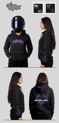 CORAZON MORADO HOODIE- BLACK
