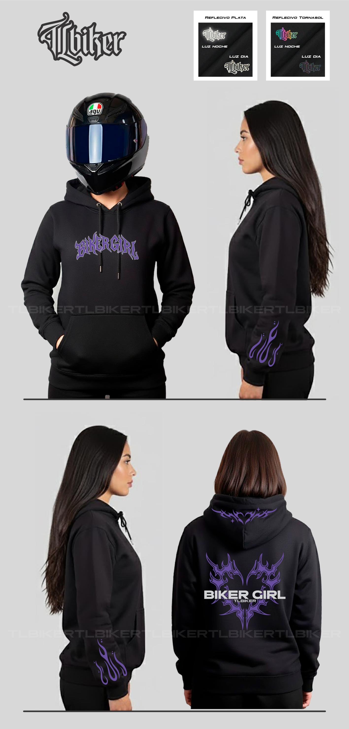 CORAZON MORADO HOODIE- BLACK