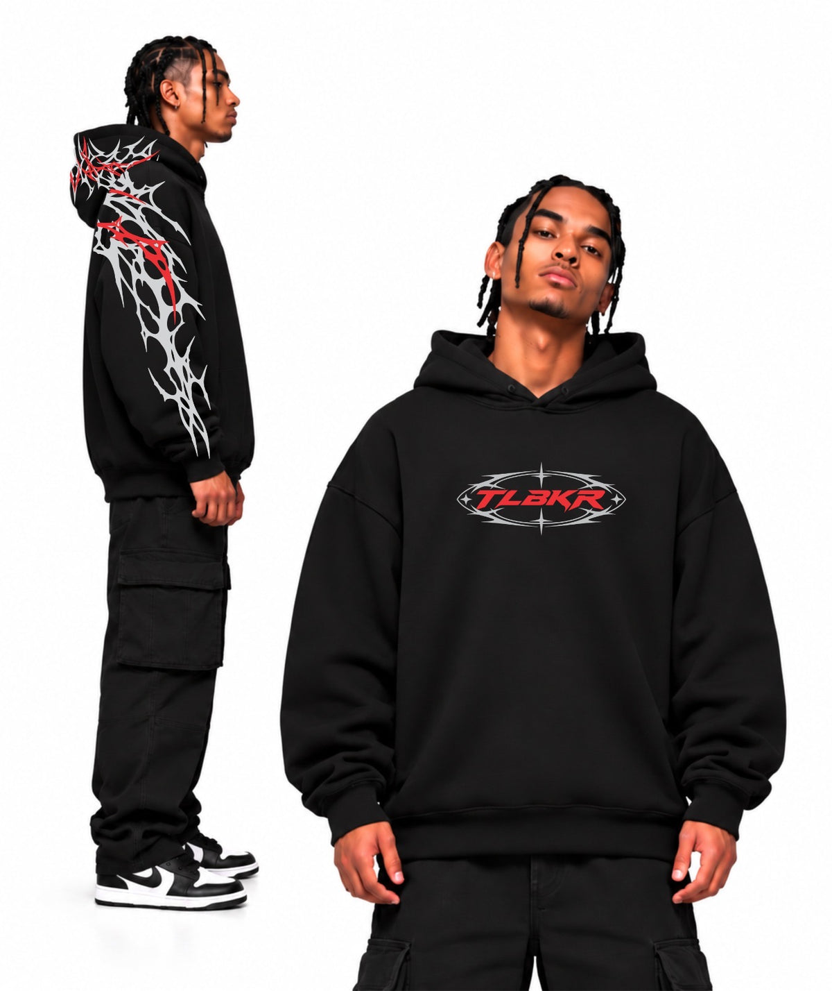 HOODIE TRIBALCOLOR NEW-BLACK