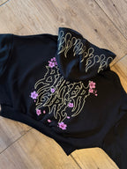 CROP FLOWER - HOODIE BLACK