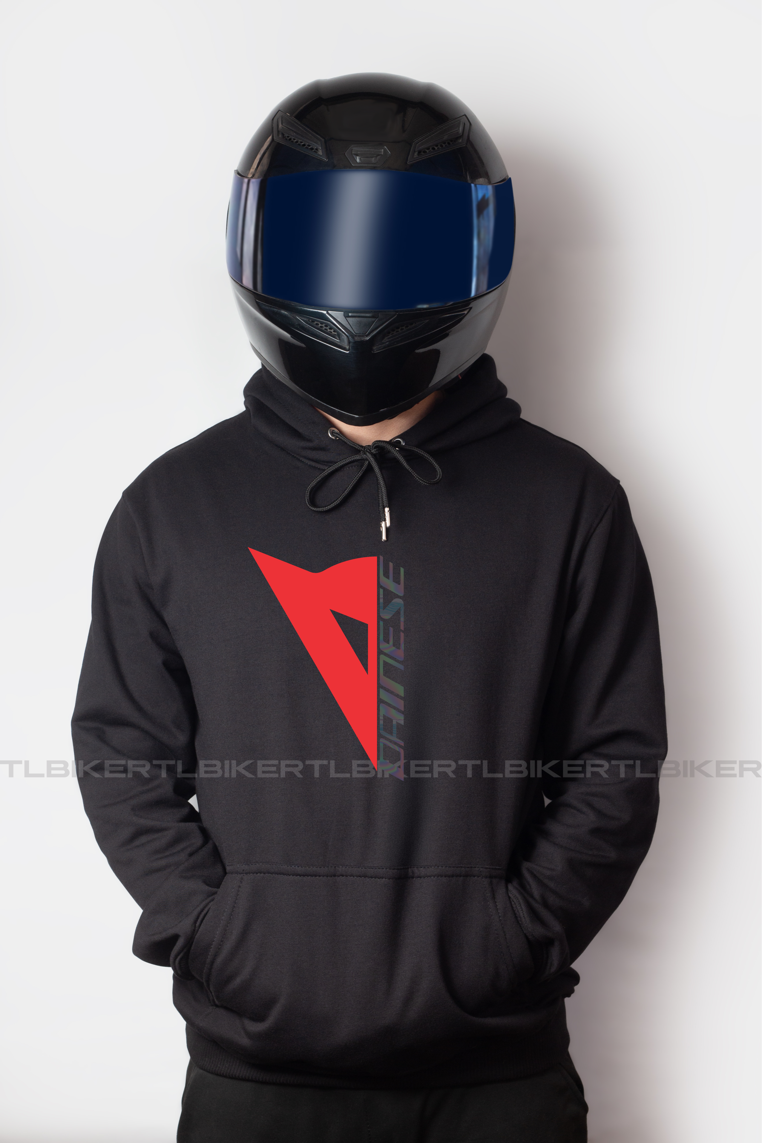 RED DN- HOODIE BLACK