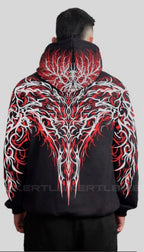RED NEWTRIBAL- HOODIE BLACK