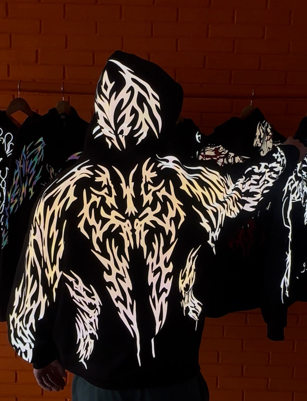 TRIBAL HOODIE - BLACK