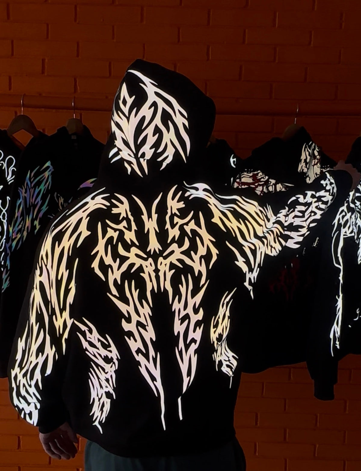 TRIBAL HOODIE - BLACK