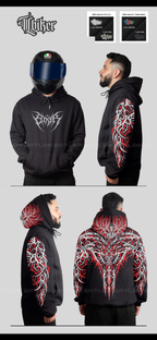 RED NEWTRIBAL- HOODIE BLACK