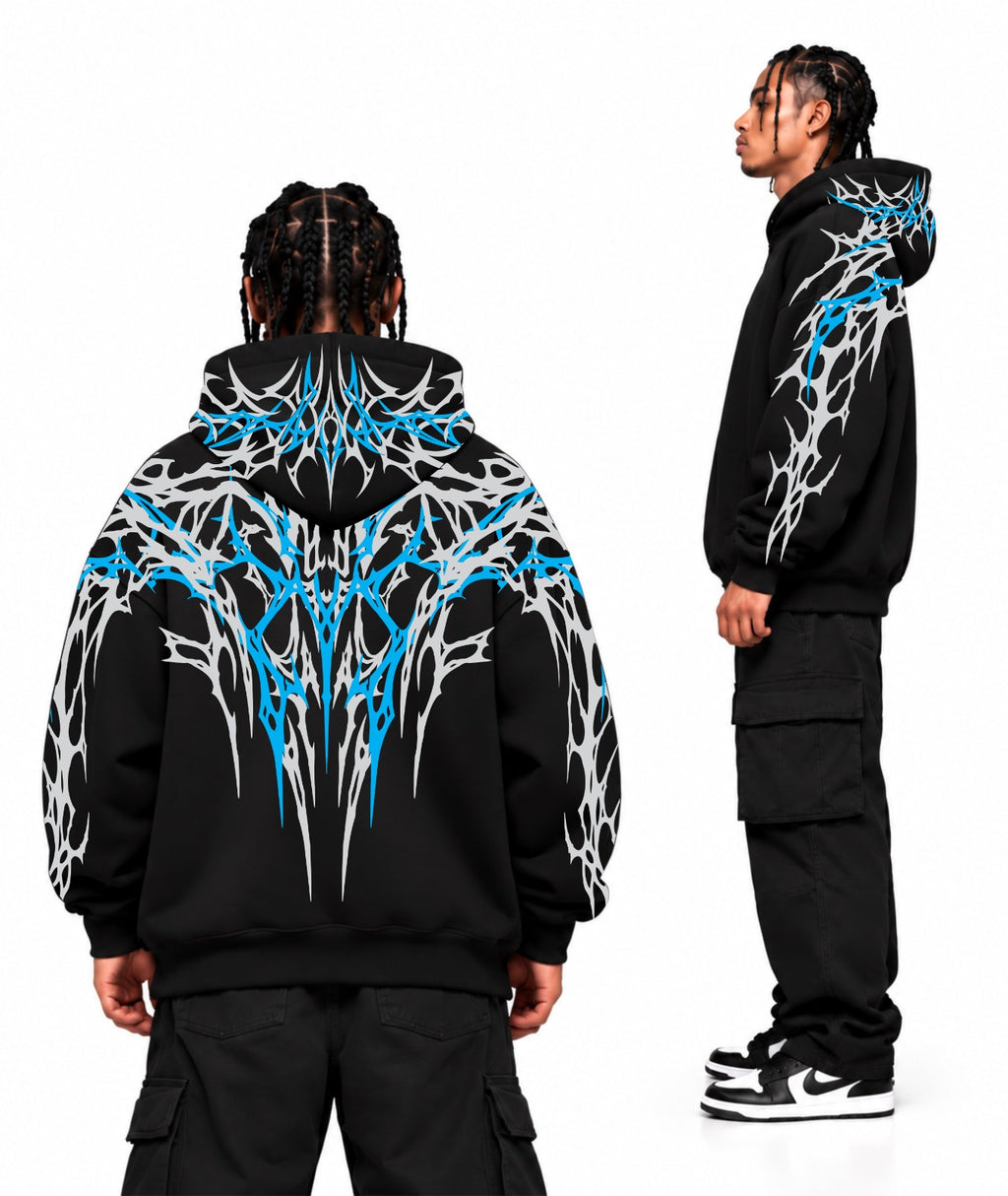HOODIE TRIBALCOLOR NEW-BLACK