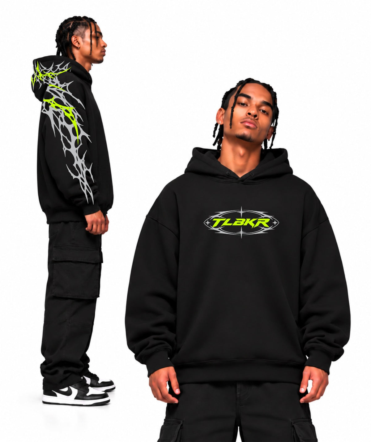 HOODIE TRIBALCOLOR NEW-BLACK
