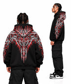 RED NEWTRIBAL- HOODIE BLACK