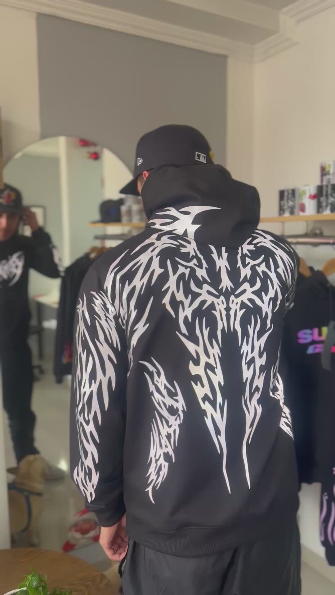 TRIBAL HOODIE - BLACK