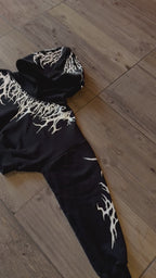 CROP NEOTRIBAL- HOODIE BLACK