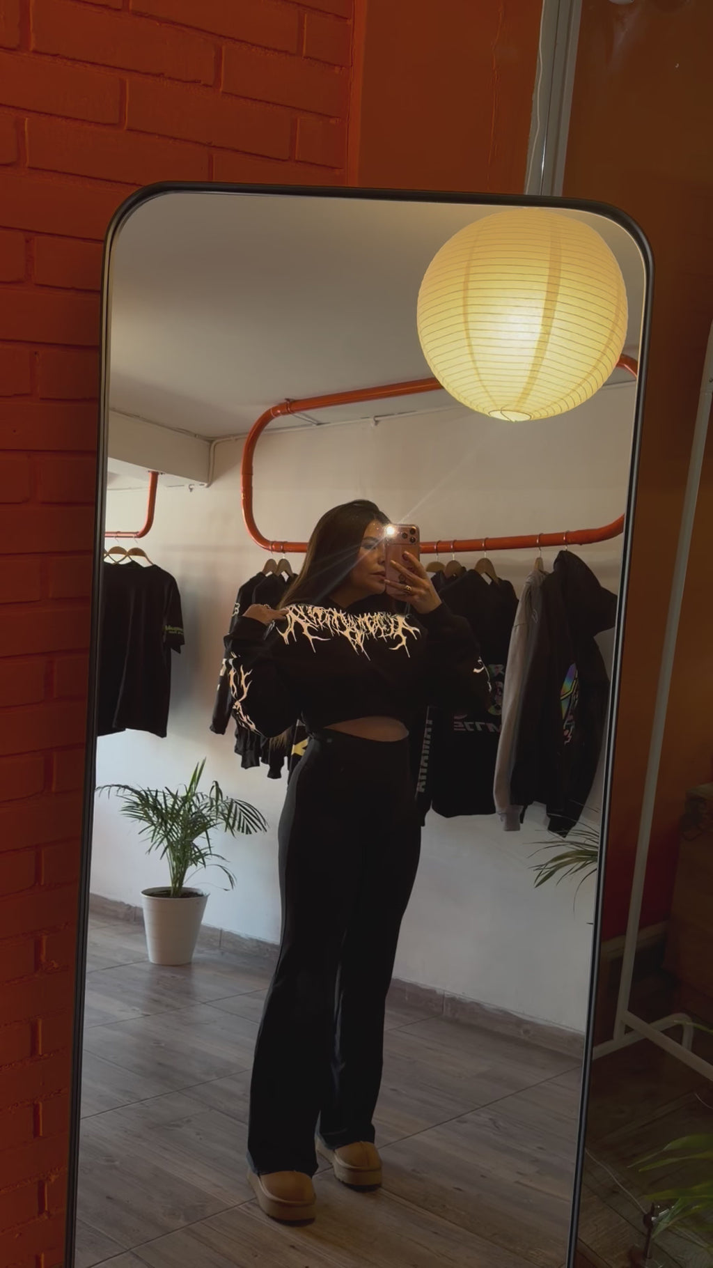 CROP NEOTRIBAL- HOODIE BLACK